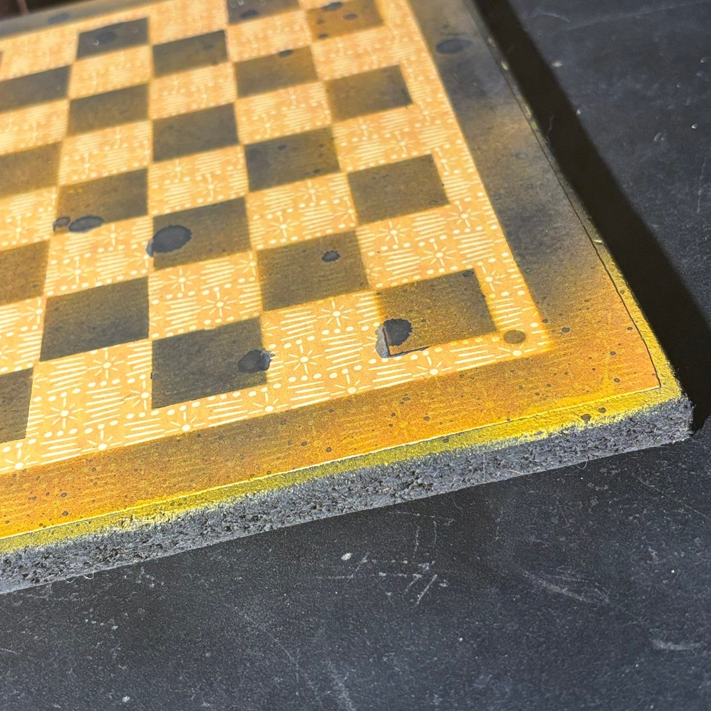 Black & Yellow - Scrapbook Chess Board