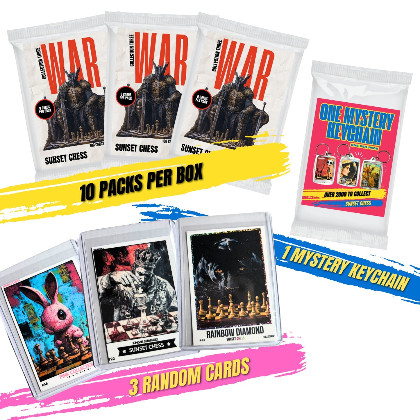 War Collection Three Trading Cards - Mini Box Collection