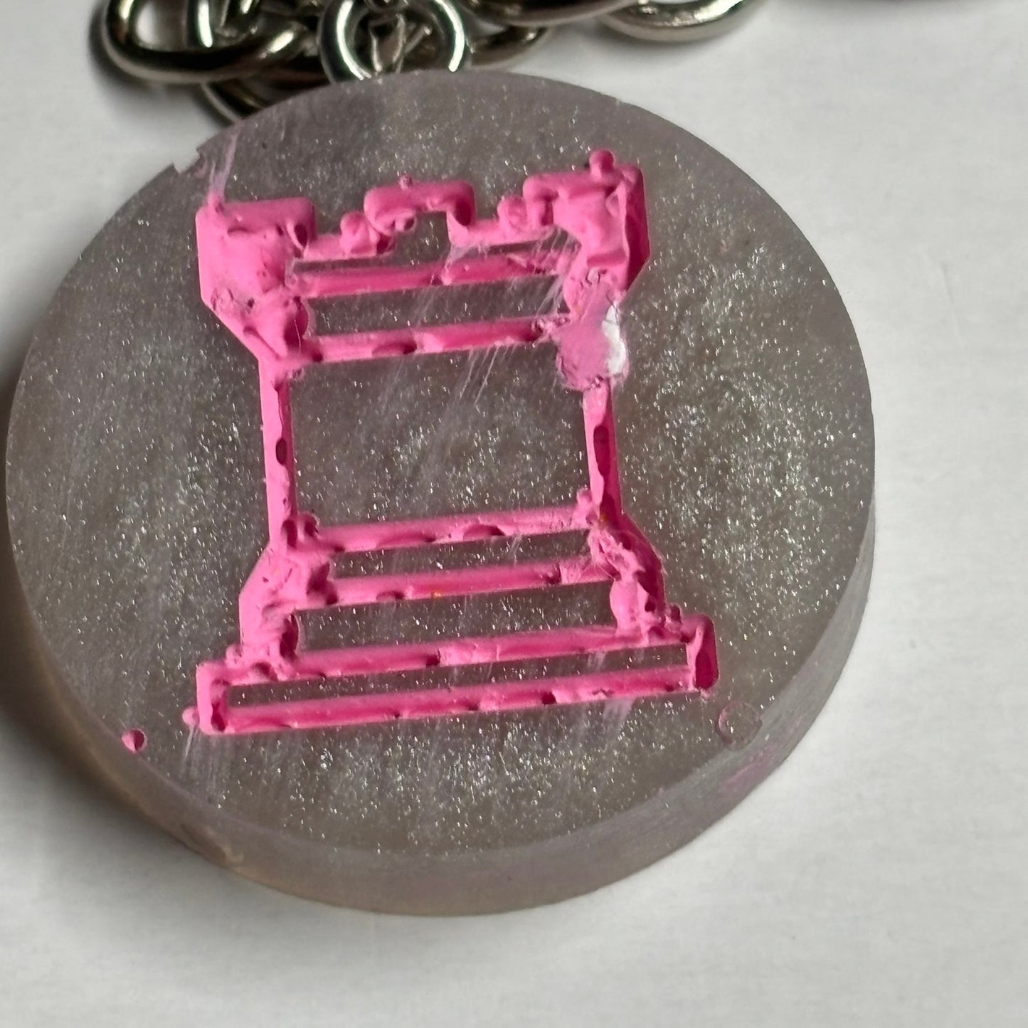 Cherry Blossom Rook - Handmade Resin Keychain - Flat Edition