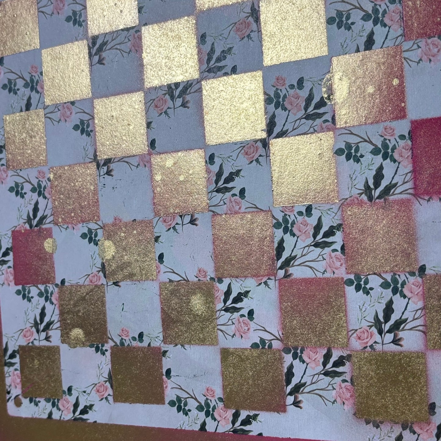 Pink Gold - Scrapbook Chess Board