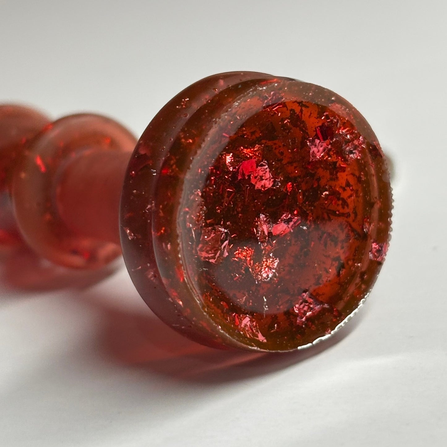Red Crystal King - Handmade Resin Keychain
