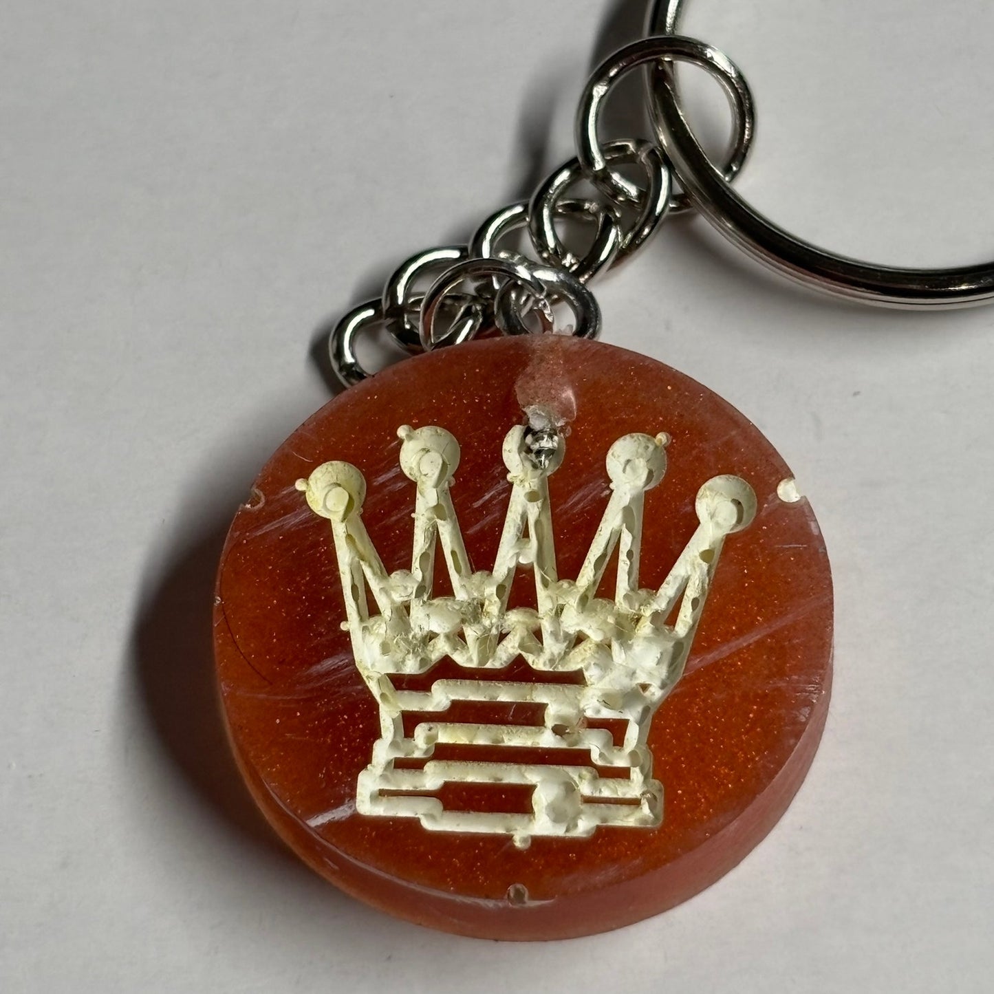 Faded Red Queen - Handmade Resin Keychain