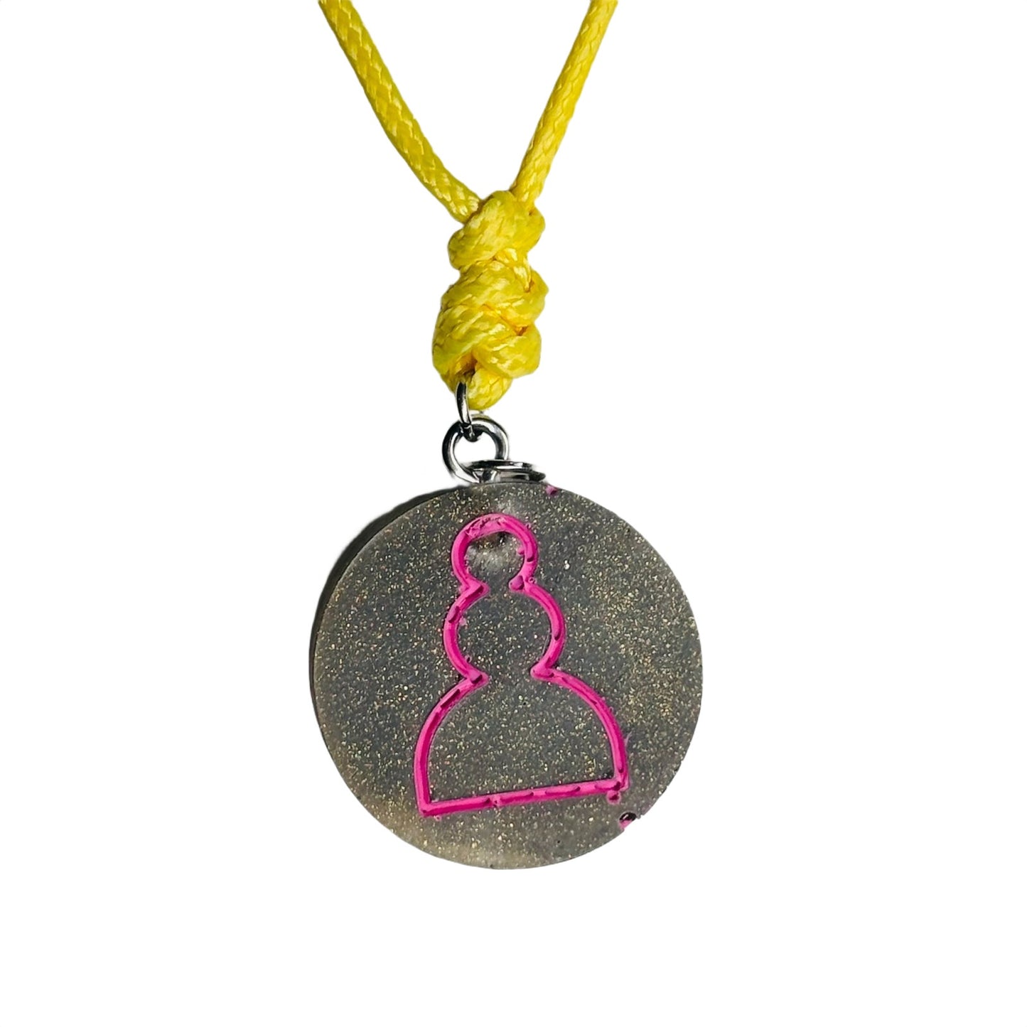 Mystic Green Pawn - Handmade Resin Chess Necklace