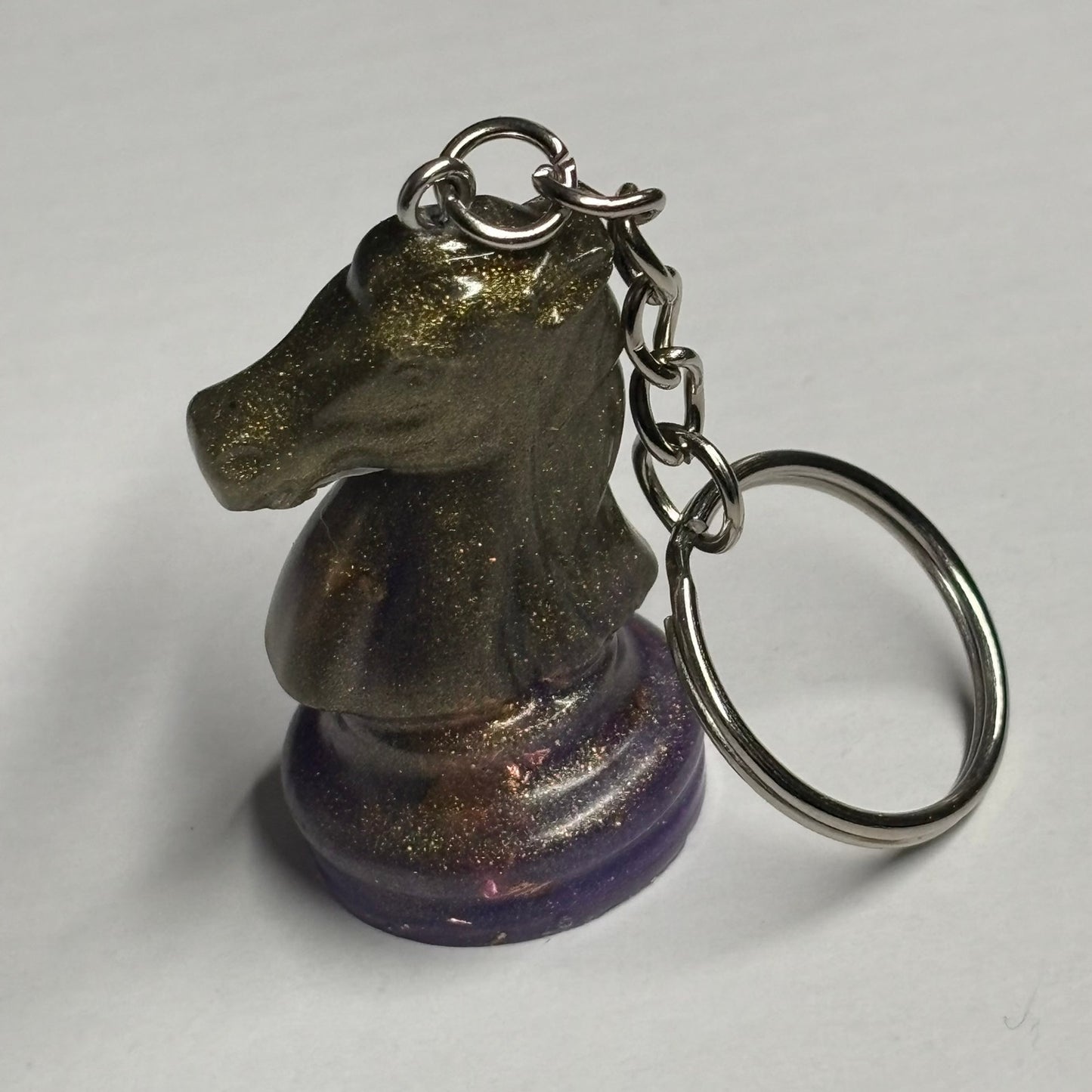Vintage Green Knight - Handmade Resin Keychain