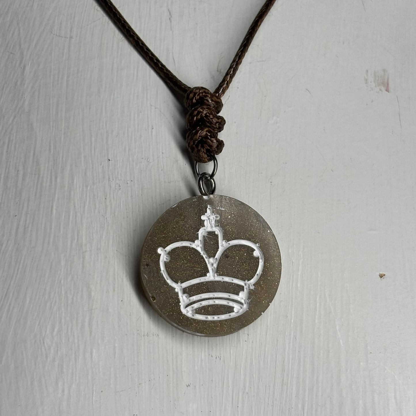 Cream King - Handmade Resin Chess Necklace
