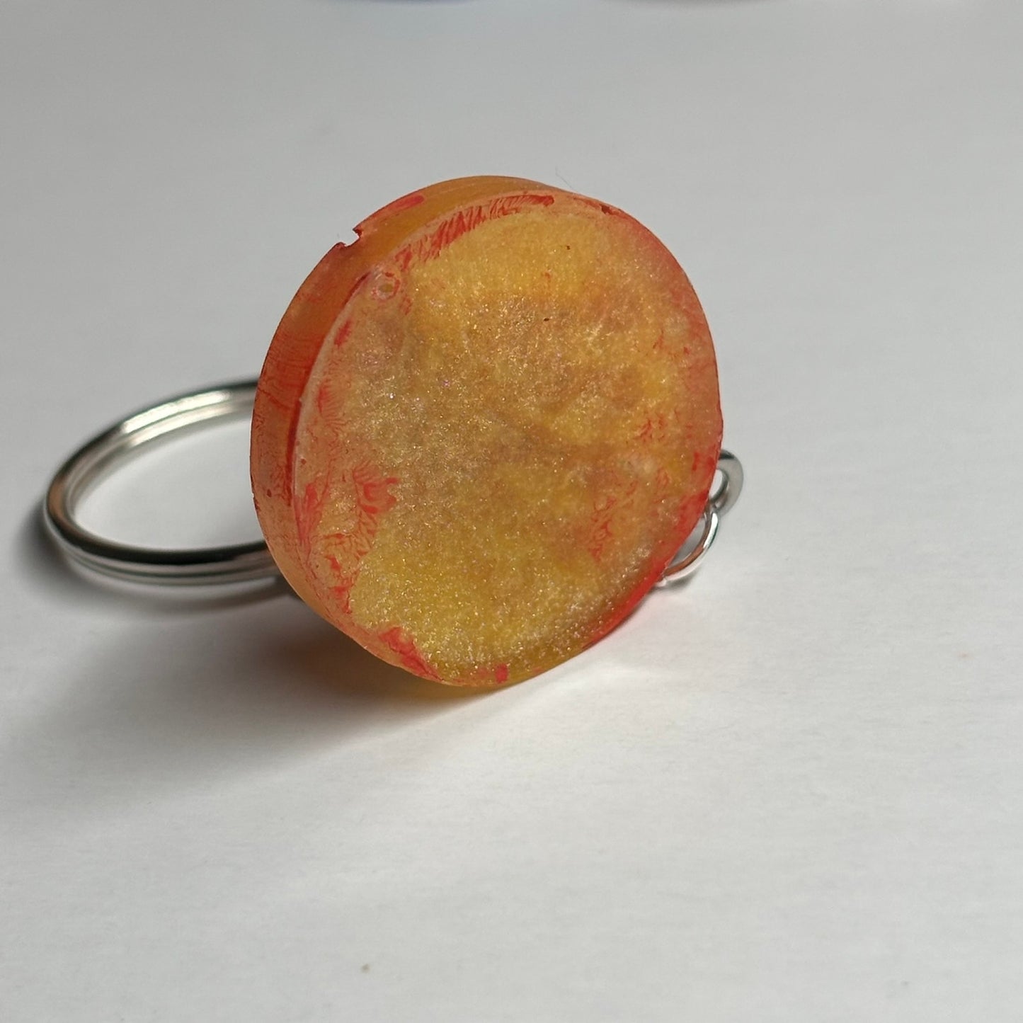 Yellow Red Queen - Handmade Resin Keychain