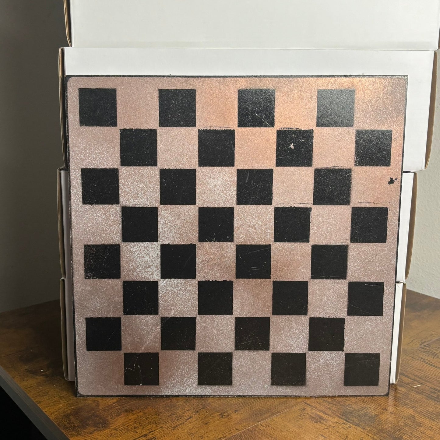 Rustic Brown - Painted Chess Board