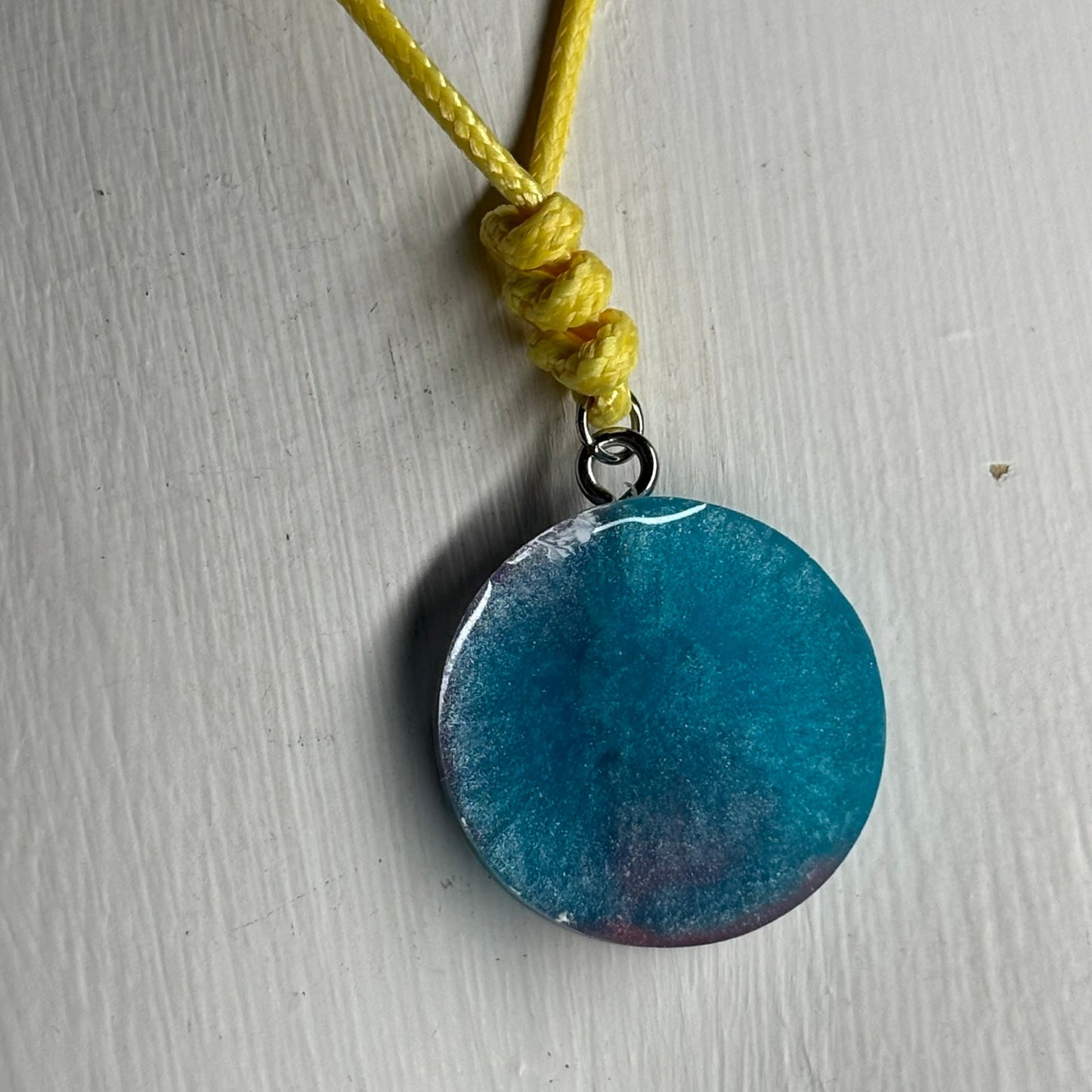 Bright Blue Pawn - Handmade Resin Chess Necklace