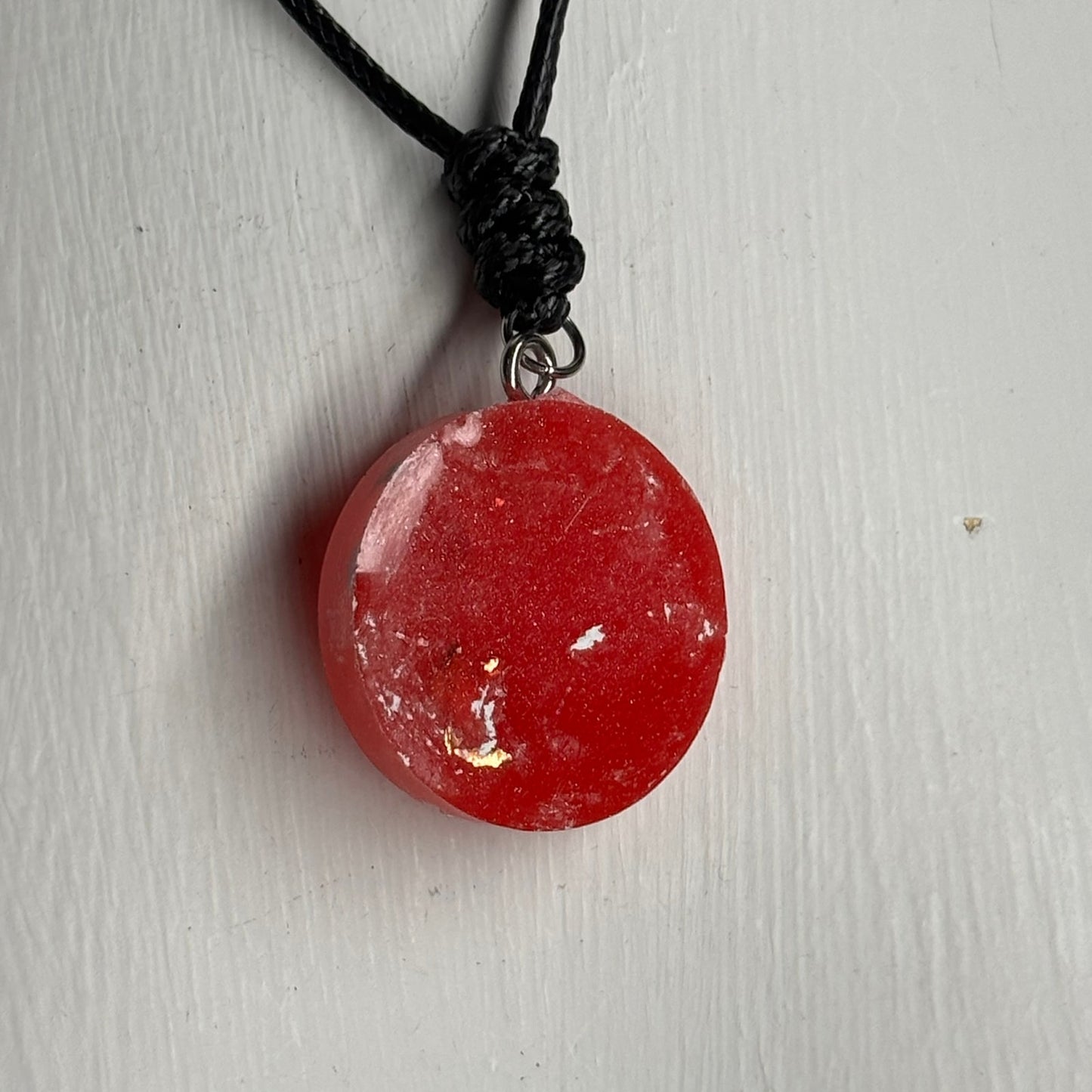 Red Cherry Pawn - Handmade Resin Chess Necklace