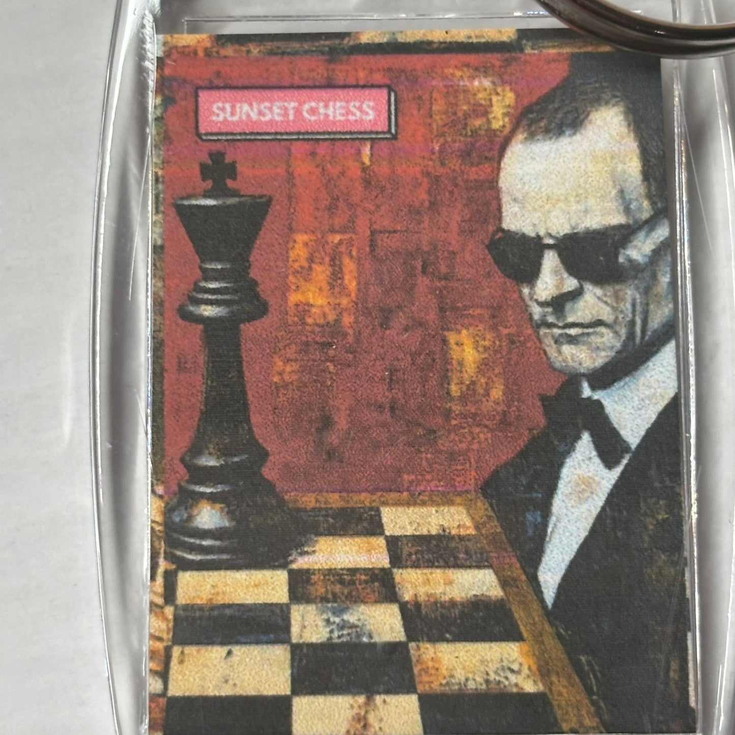 Secret Agent - Chess  Photo Keychain