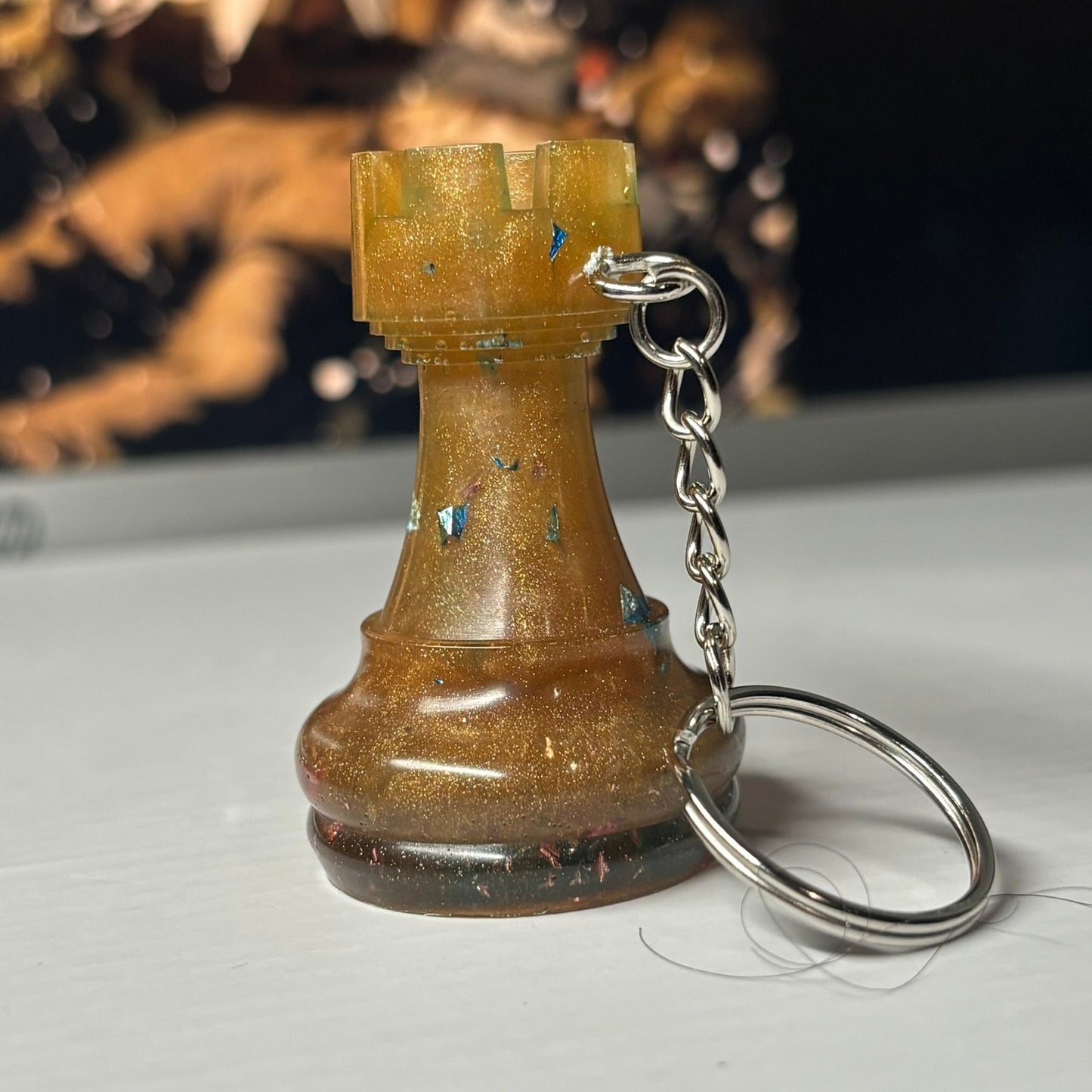 Banana Royal Rook - Handmade Resin Keychain - Large Edition