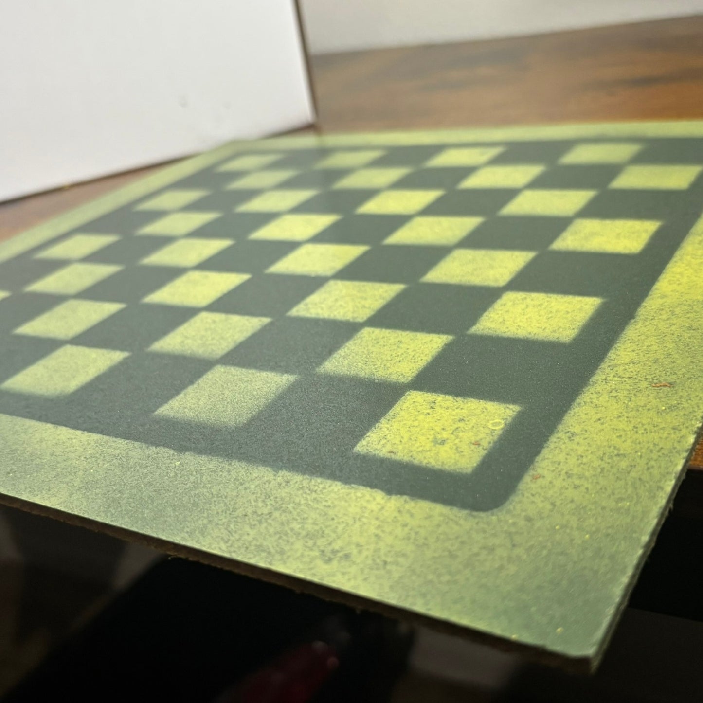 Green Lime - Painted Chess Board