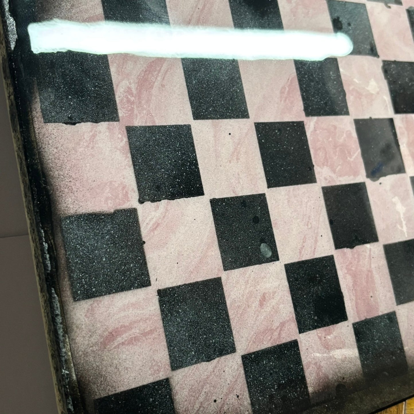 Soft Pink - Resin Coated Chess Board
