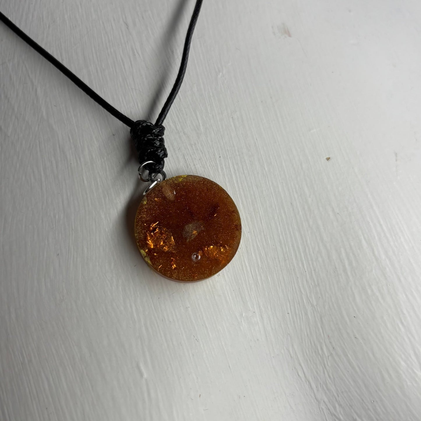 Brown Bronze King - Handmade Resin Chess Necklace