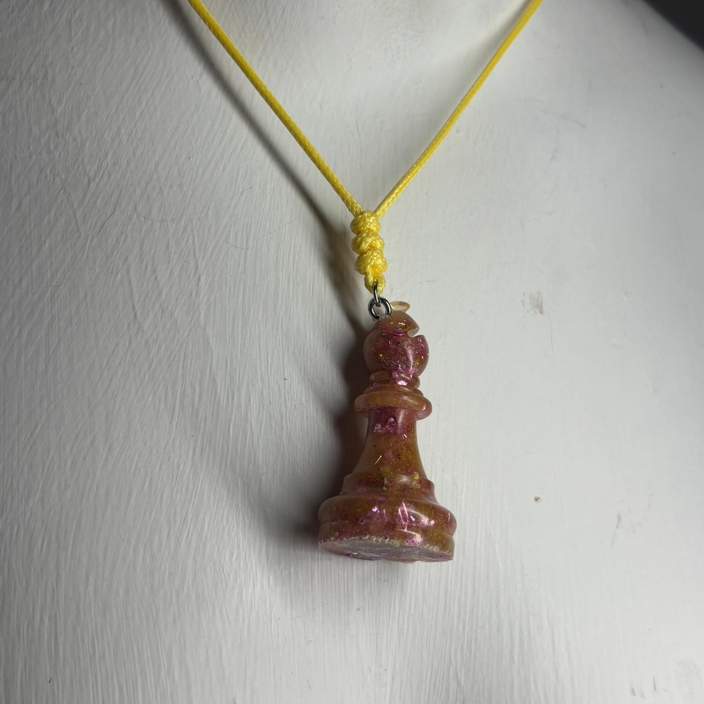 Royal Bishop - Handmade Resin Chess Necklace