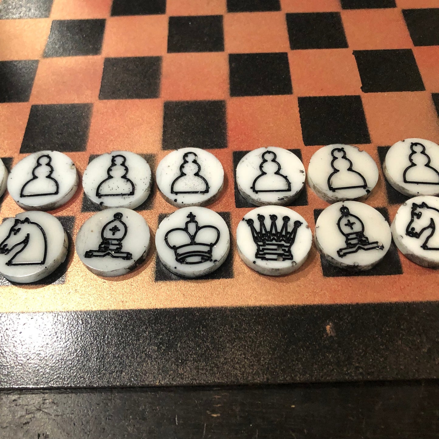 Chrome Orange - Painted Chess Set