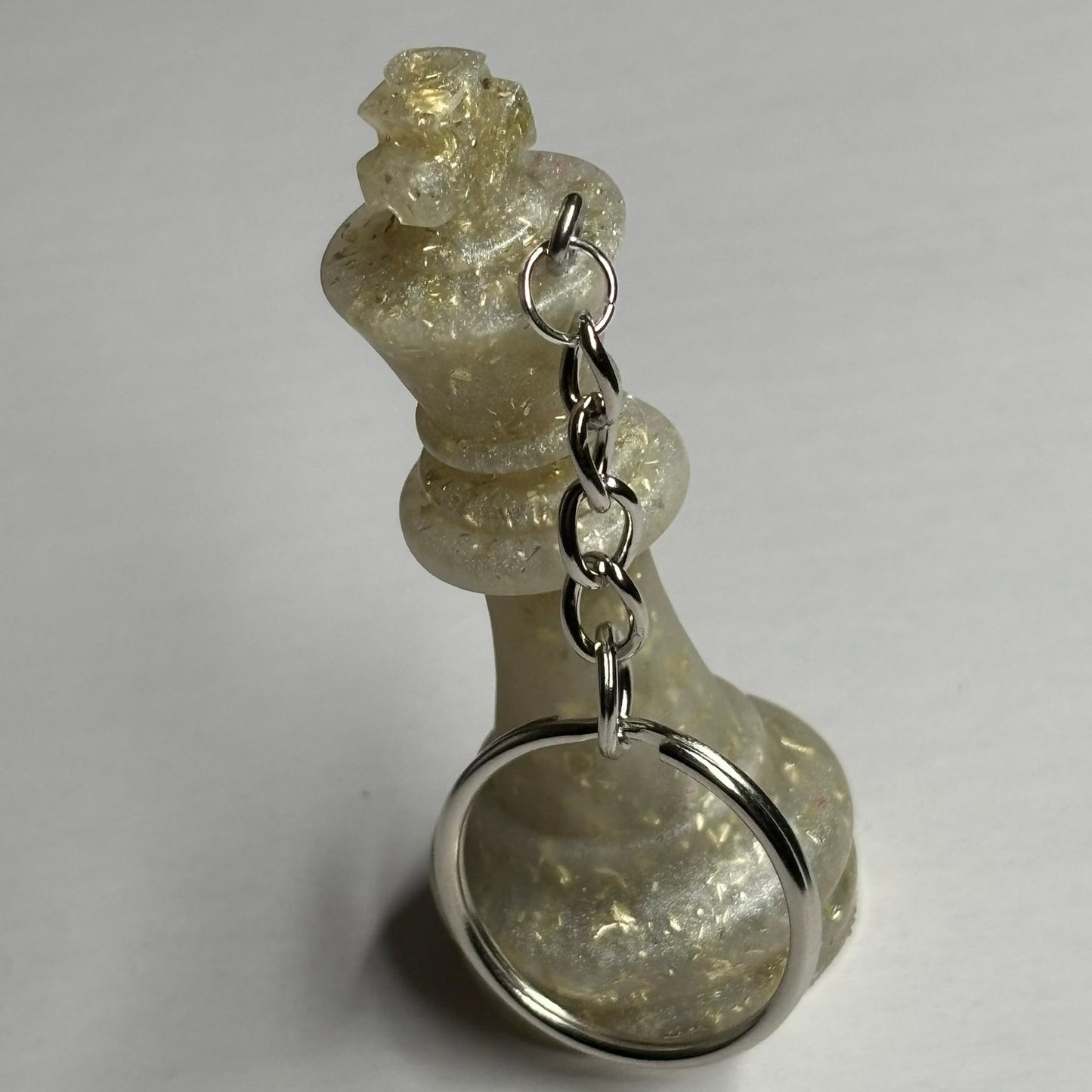 Crystal White - Handmade Resin Keychain