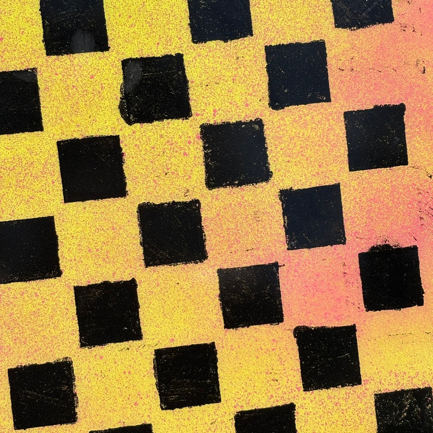 Peach Yellow Rush - Resin Coated Chess Board