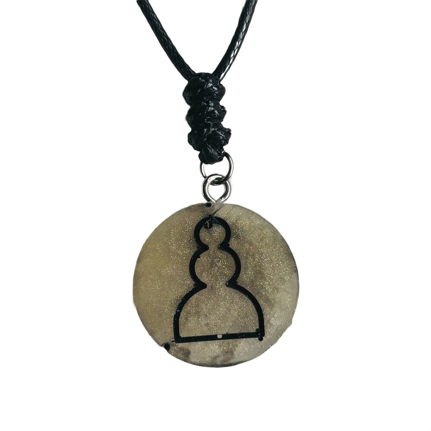 Silver Pawn - Handmade Resin Chess Necklace