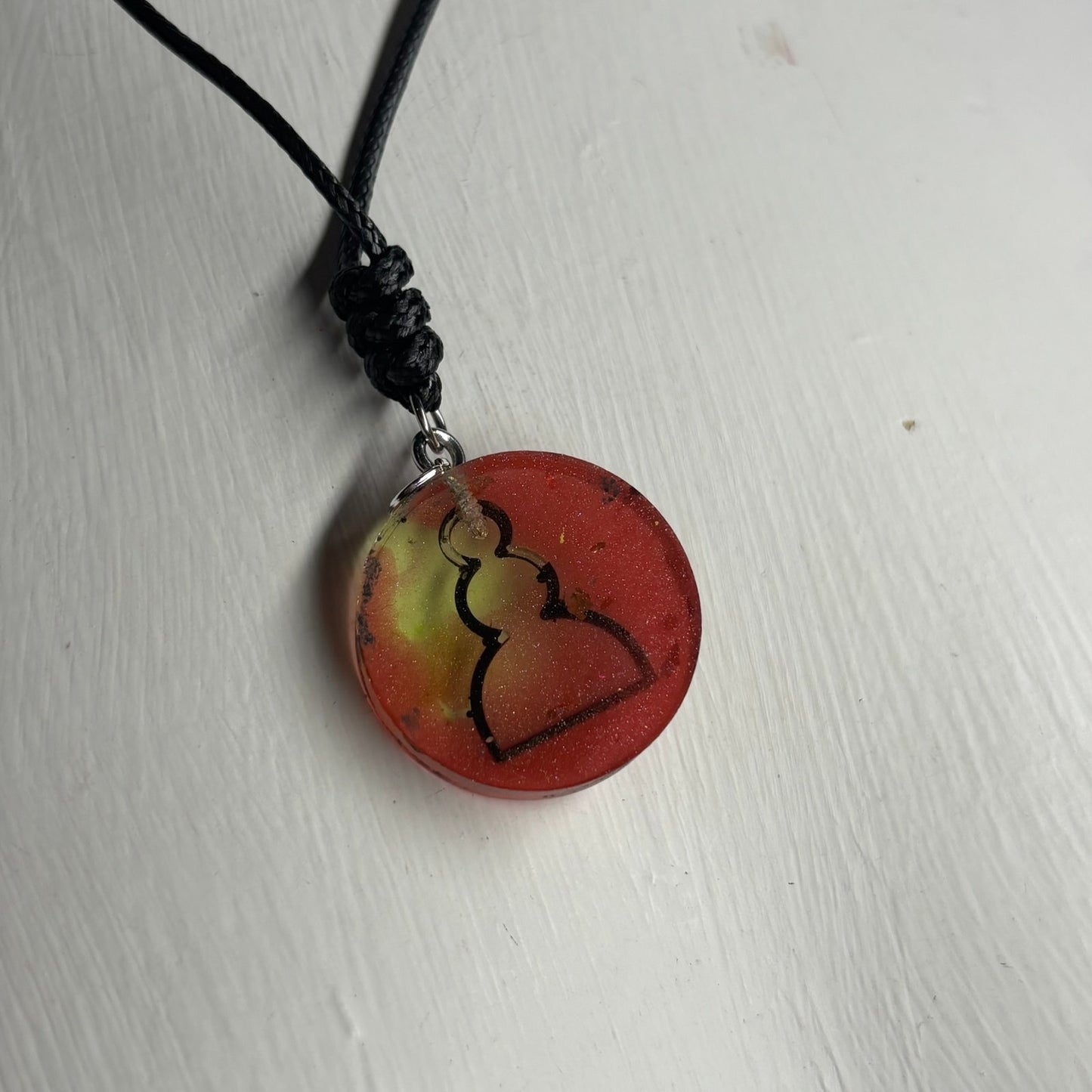 Red Blush Pawn - Handmade Resin Chess Necklace