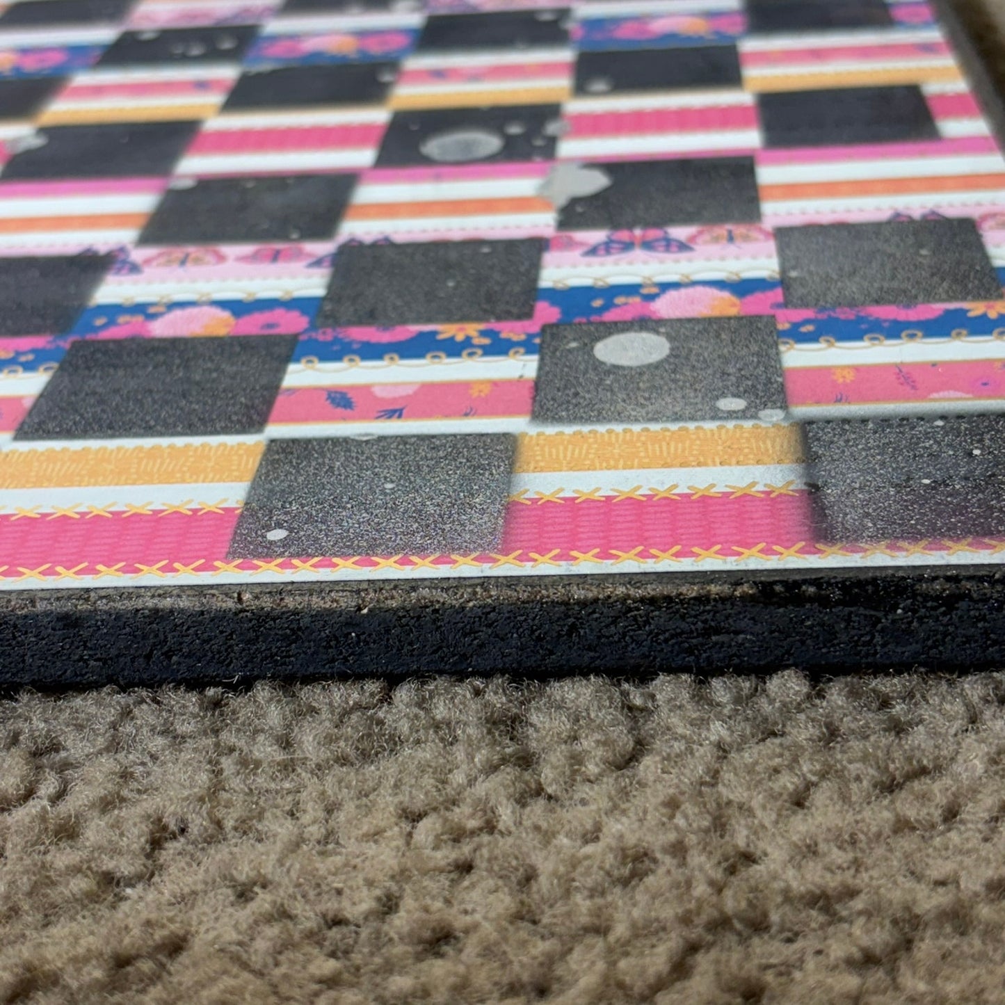 Pink Ripple Butterfly - Scrapbook Chess Board