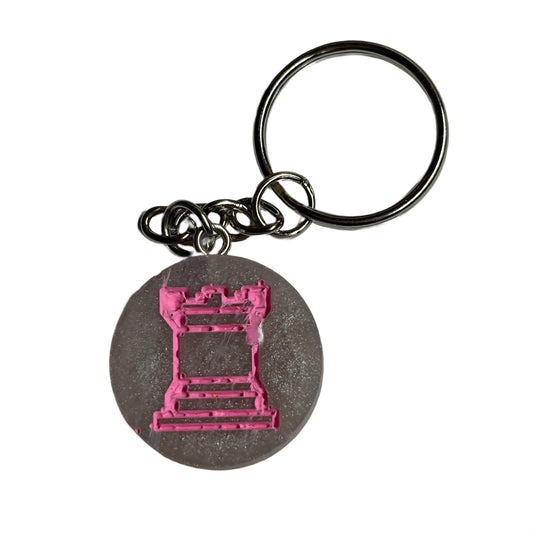 Cherry Blossom Rook - Handmade Resin Keychain - Flat Edition