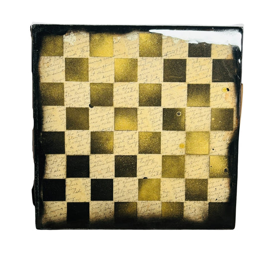 Cursive Gold - Resin Coated Chess Board