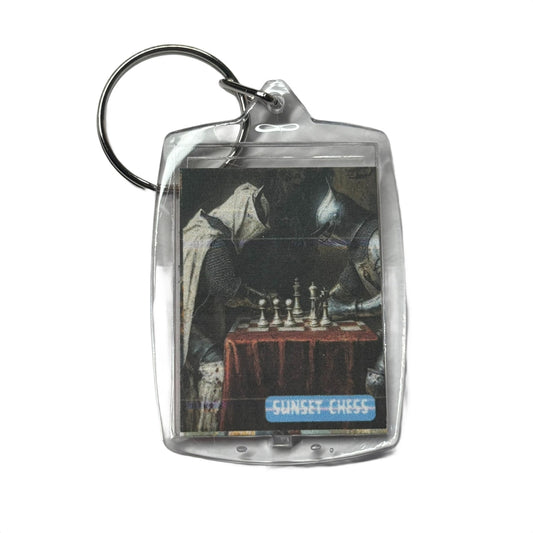 Knights Collide - Chess  Photo Keychain