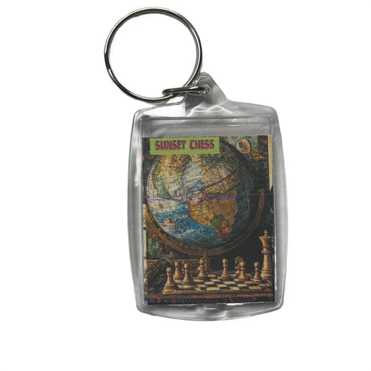 The Globe - Chess  Photo Keychain
