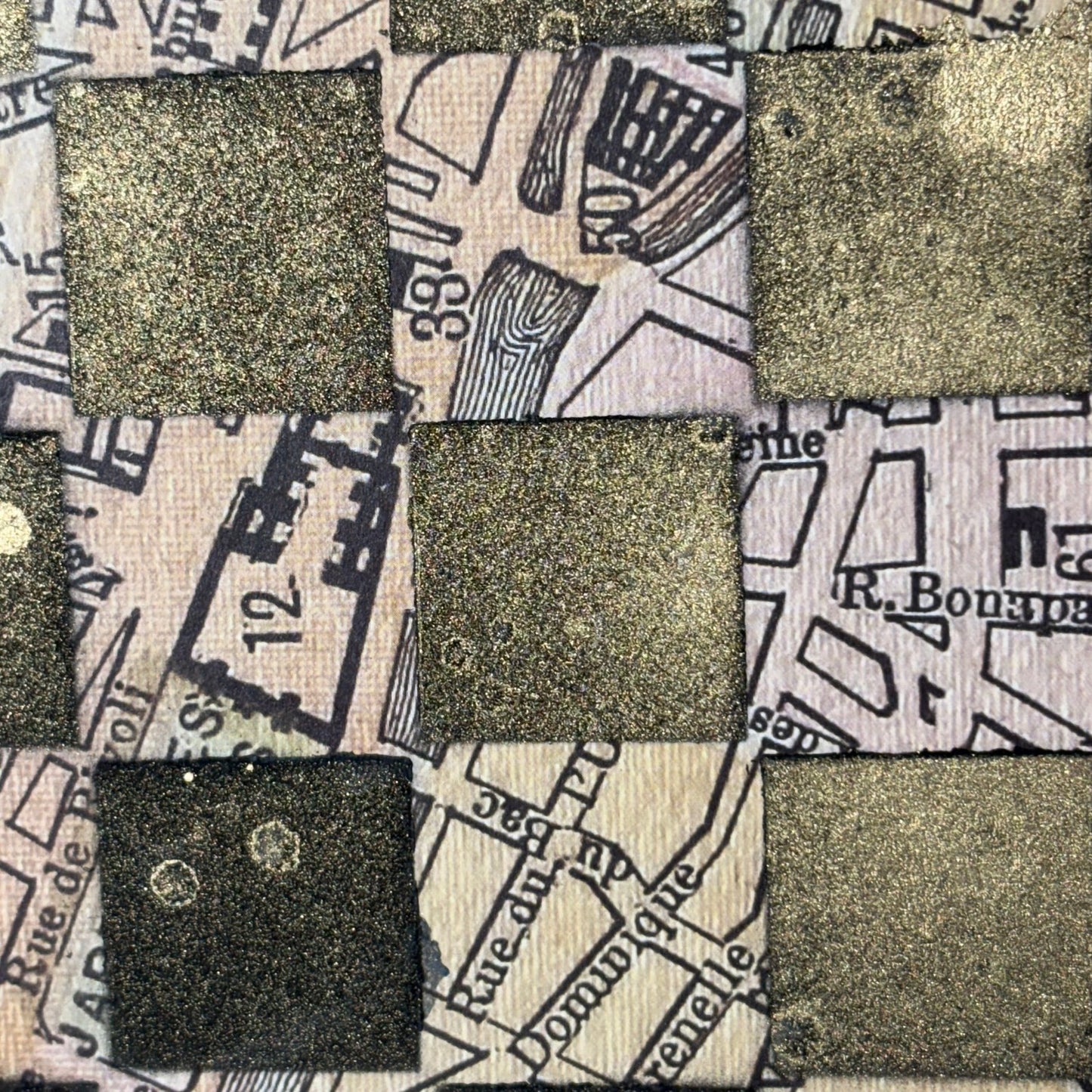 Vintage Maps - Scrapbook Chess Board