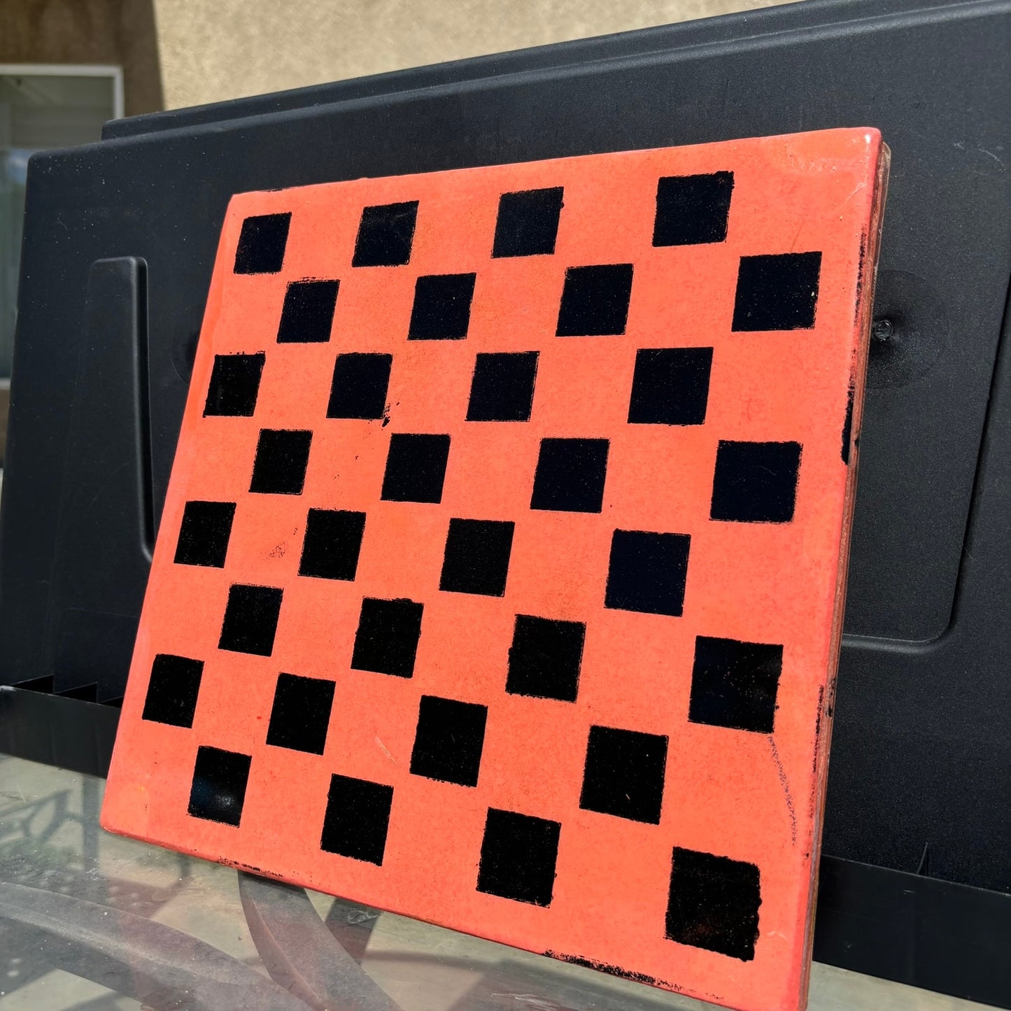 Peach Pink - Resin Coated Chess Board