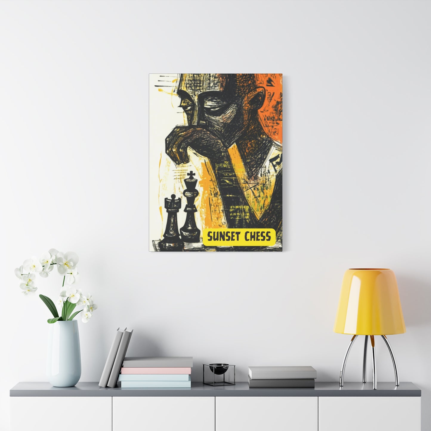 Bored With The Game - Canvas Chess Print 24"x32"
