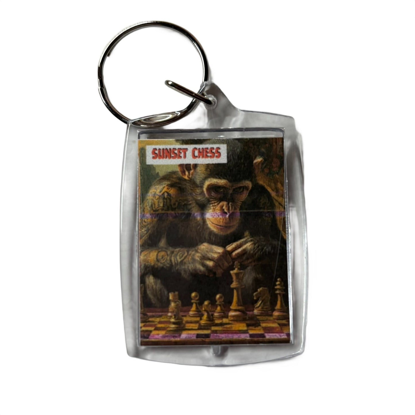 Settle Monkey - Chess  Photo Keychain
