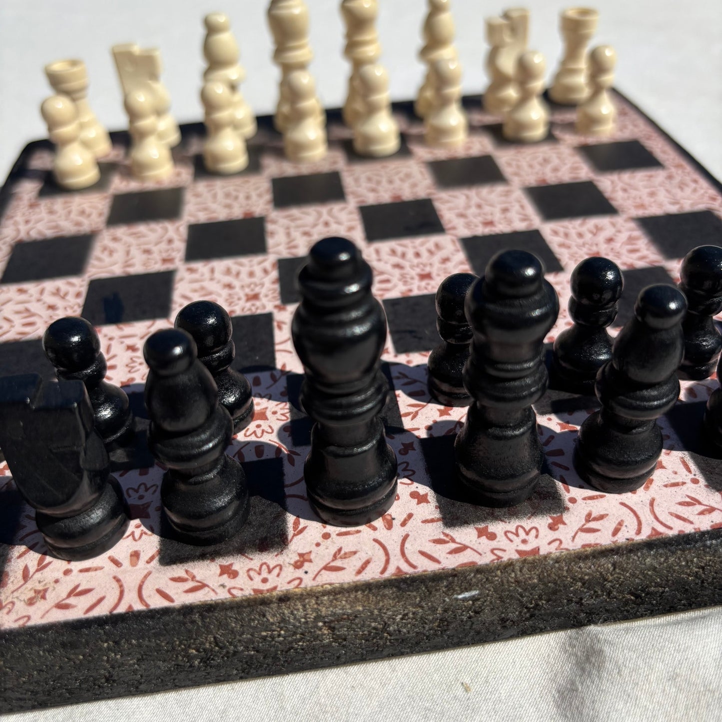 Vintage Cream - Scrapbook Chess Set