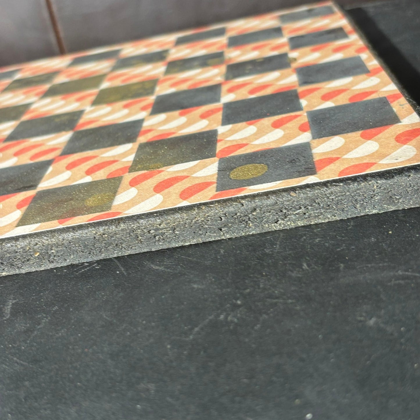 Peach Cream Pattern - Scrapbook Chess Board