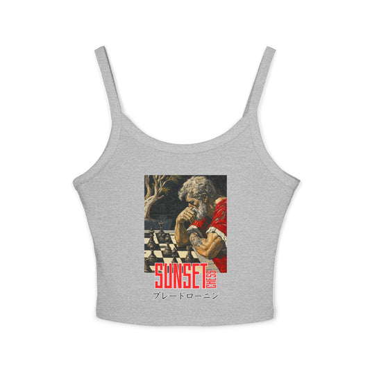 A Wise Man Plays Chess - Women's Gray Tank Top