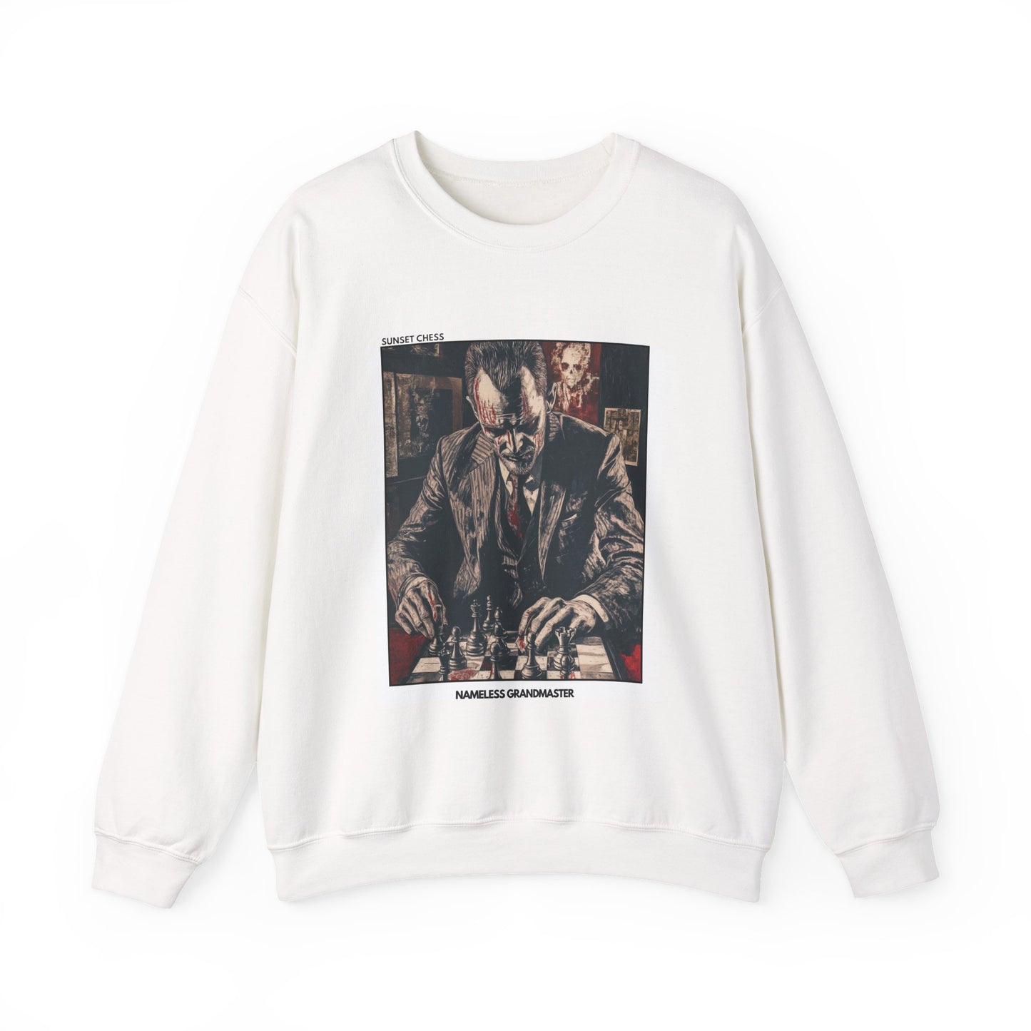 Nameless Grandmaster - White Chess Crewneck Sweater