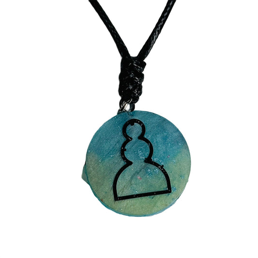 Smooth Pawn - Handmade Resin Chess Necklace