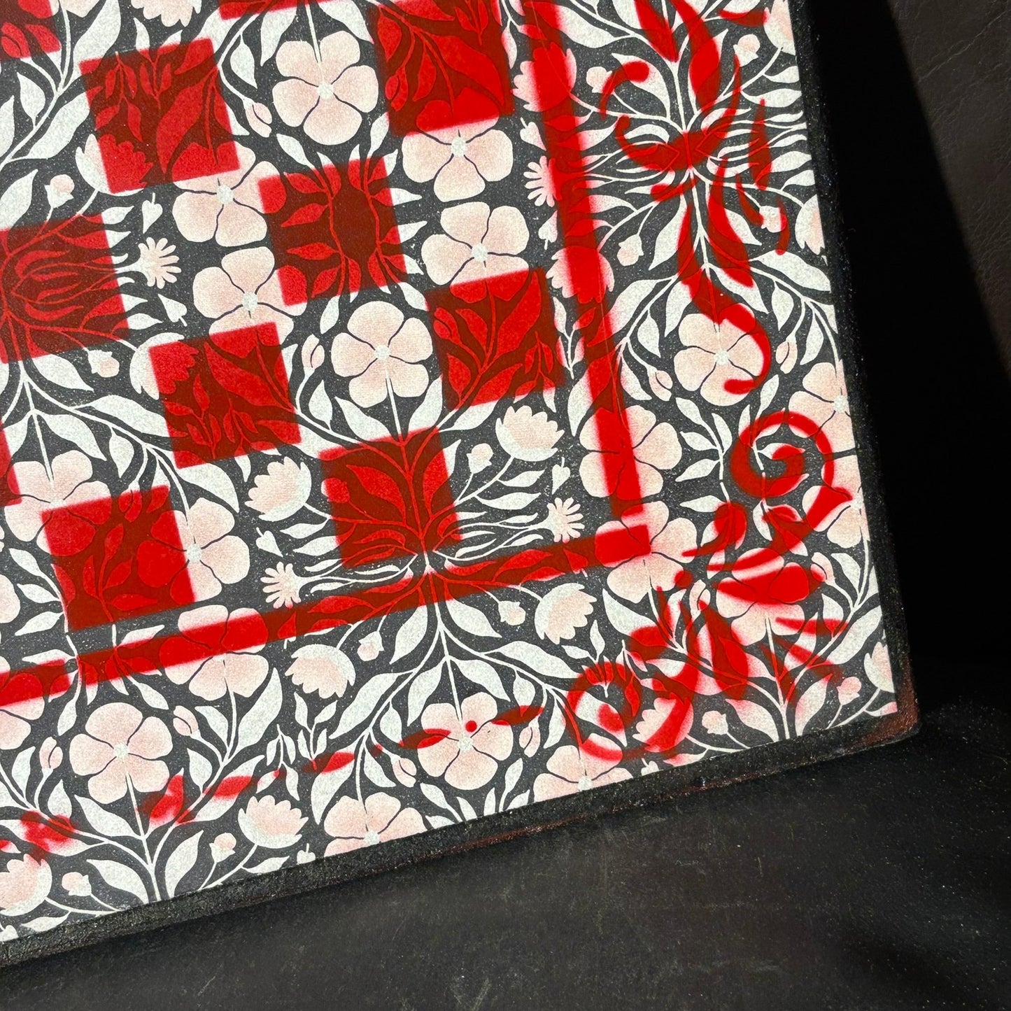 Vintage Red - Scrapbook Chess Board