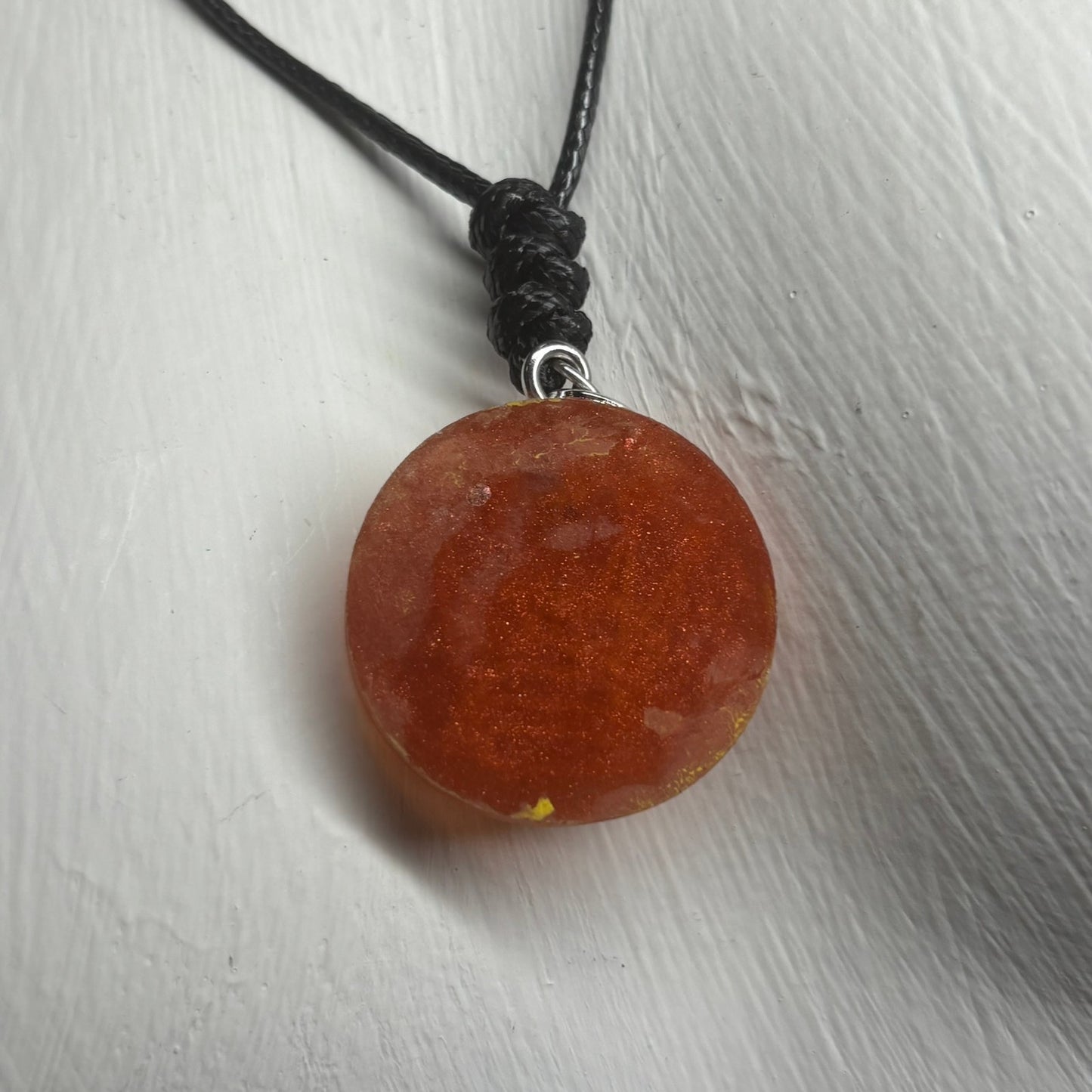 Red & Yellow Queen - Handmade Resin Chess Necklace