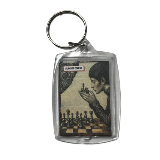 Mysterious Woman - Chess  Photo Keychain