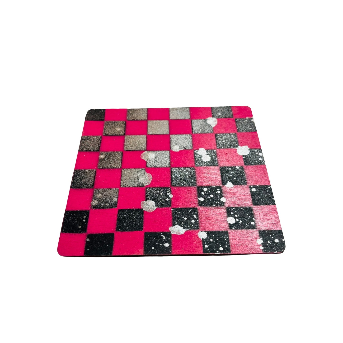 Red & Black Chrome Drip - Mini Chess Set