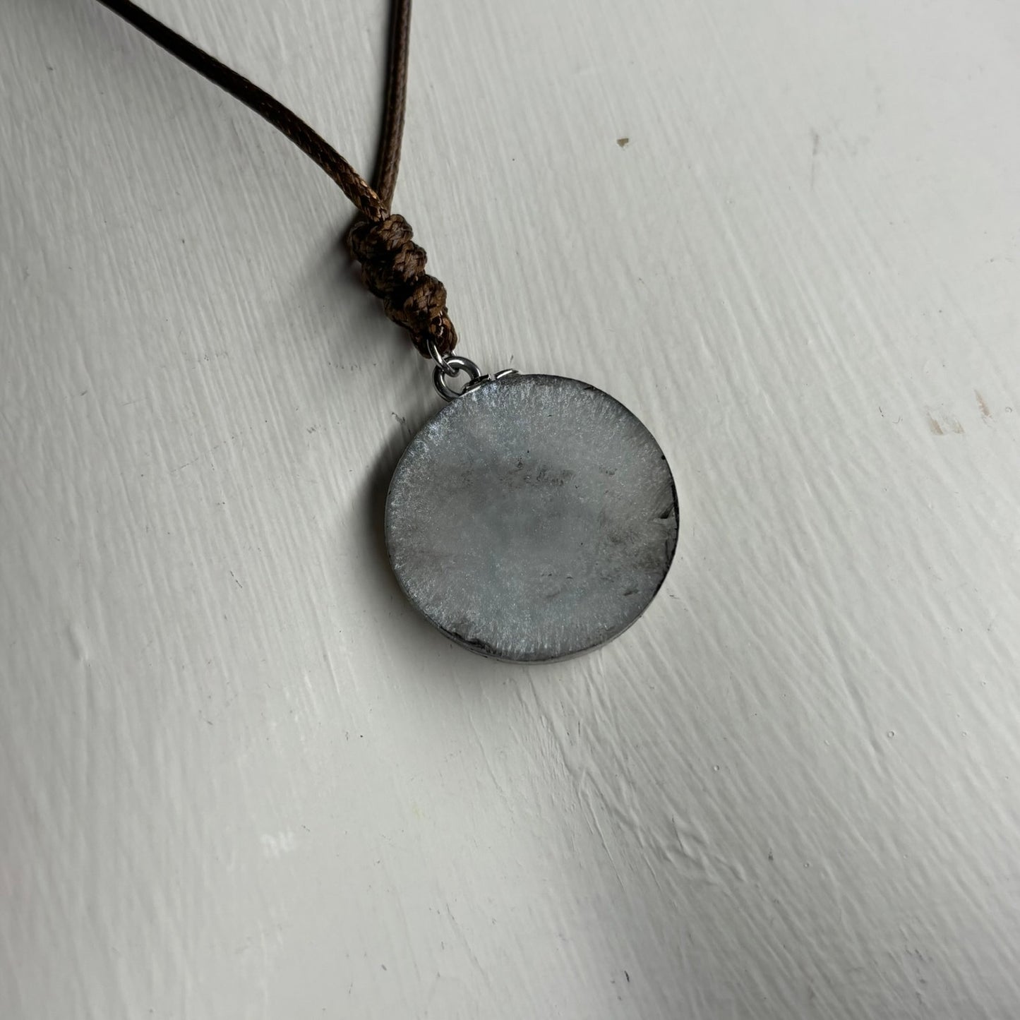 Vintage Gray Pawn - Handmade Resin Chess Necklace