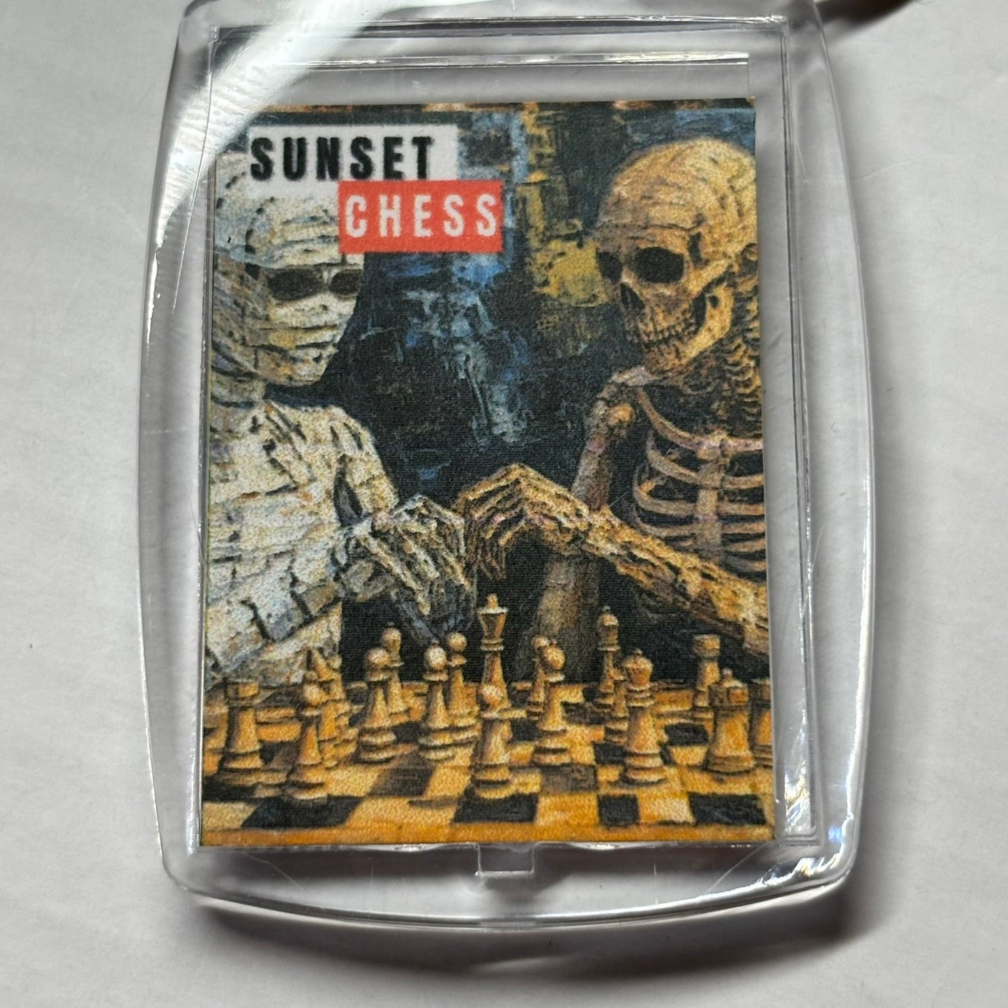 Mummy vs Bones - Chess  Photo Keychain