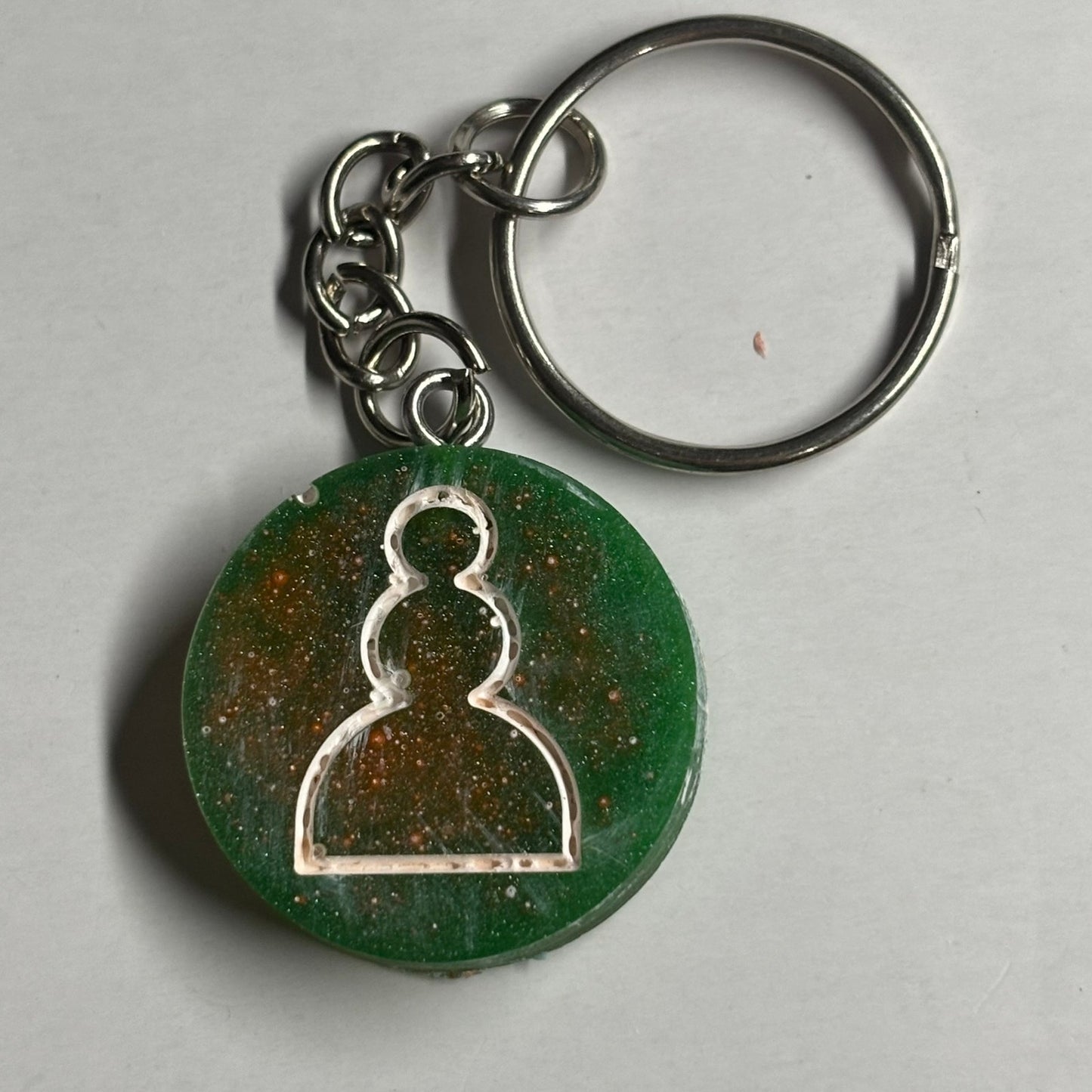 Spotted Green Pawn - Handmade Resin Keychain