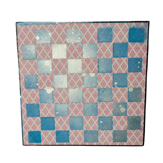Pink & Blue - Scrapbook Chess Board