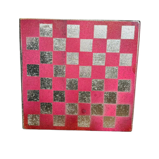 Pink Chrome - Painted Double Sided Chess Board