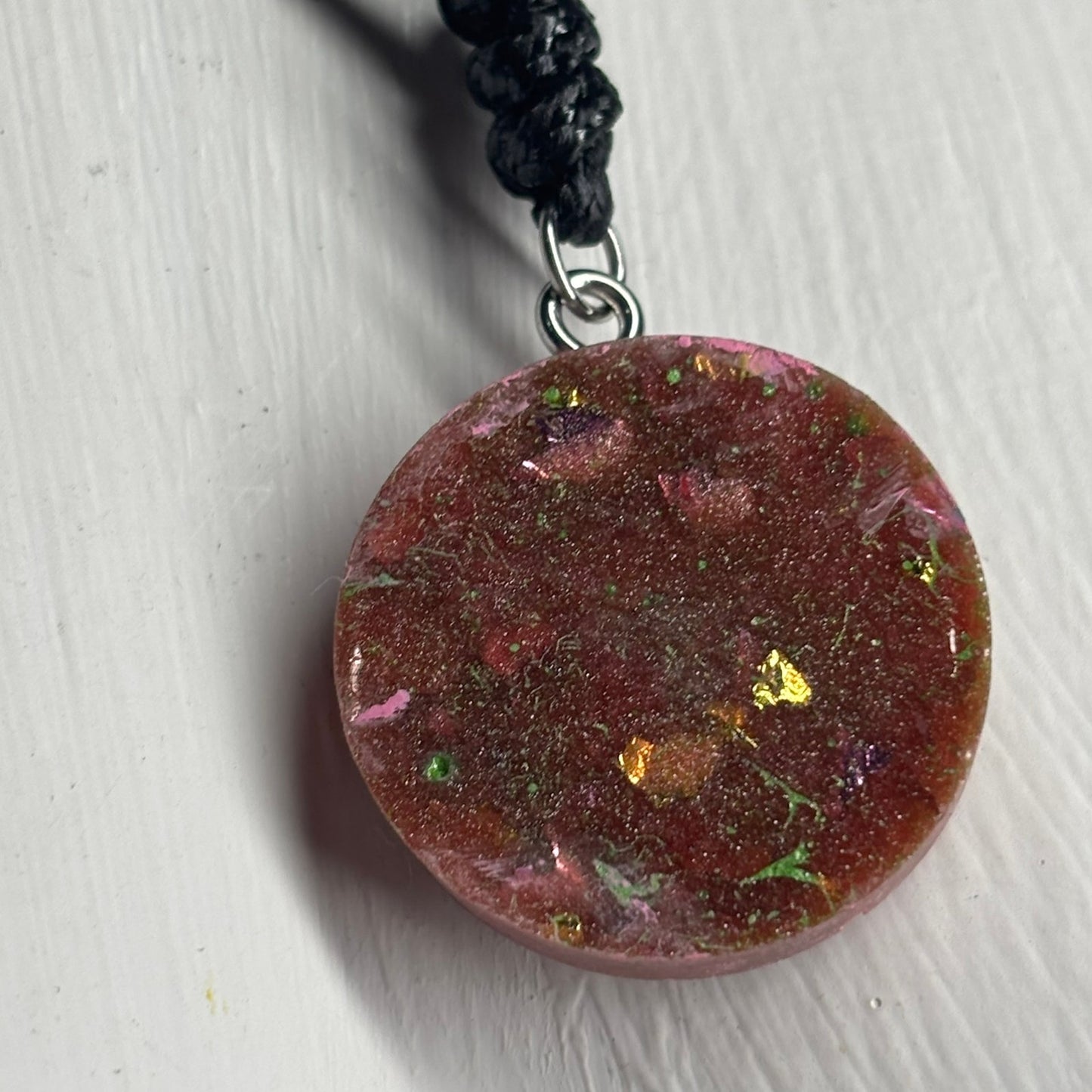 Pink Space Pawn - Handmade Resin Chess Necklace