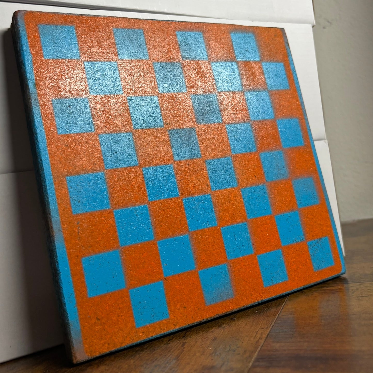 Miami Orange - Painted Double Sided Chess Board