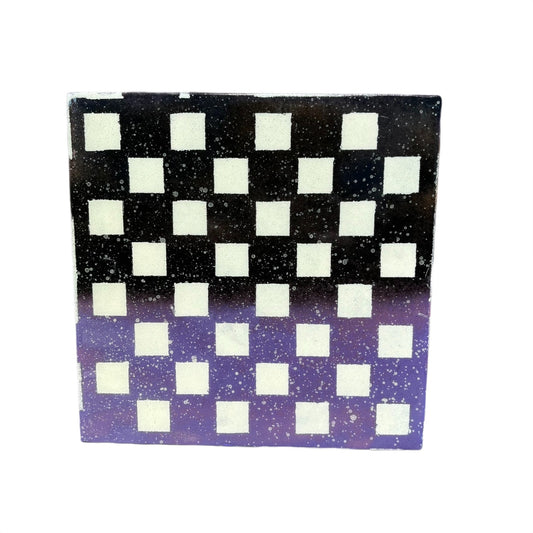 Black Purple Mix - Resin Coated Chess Board
